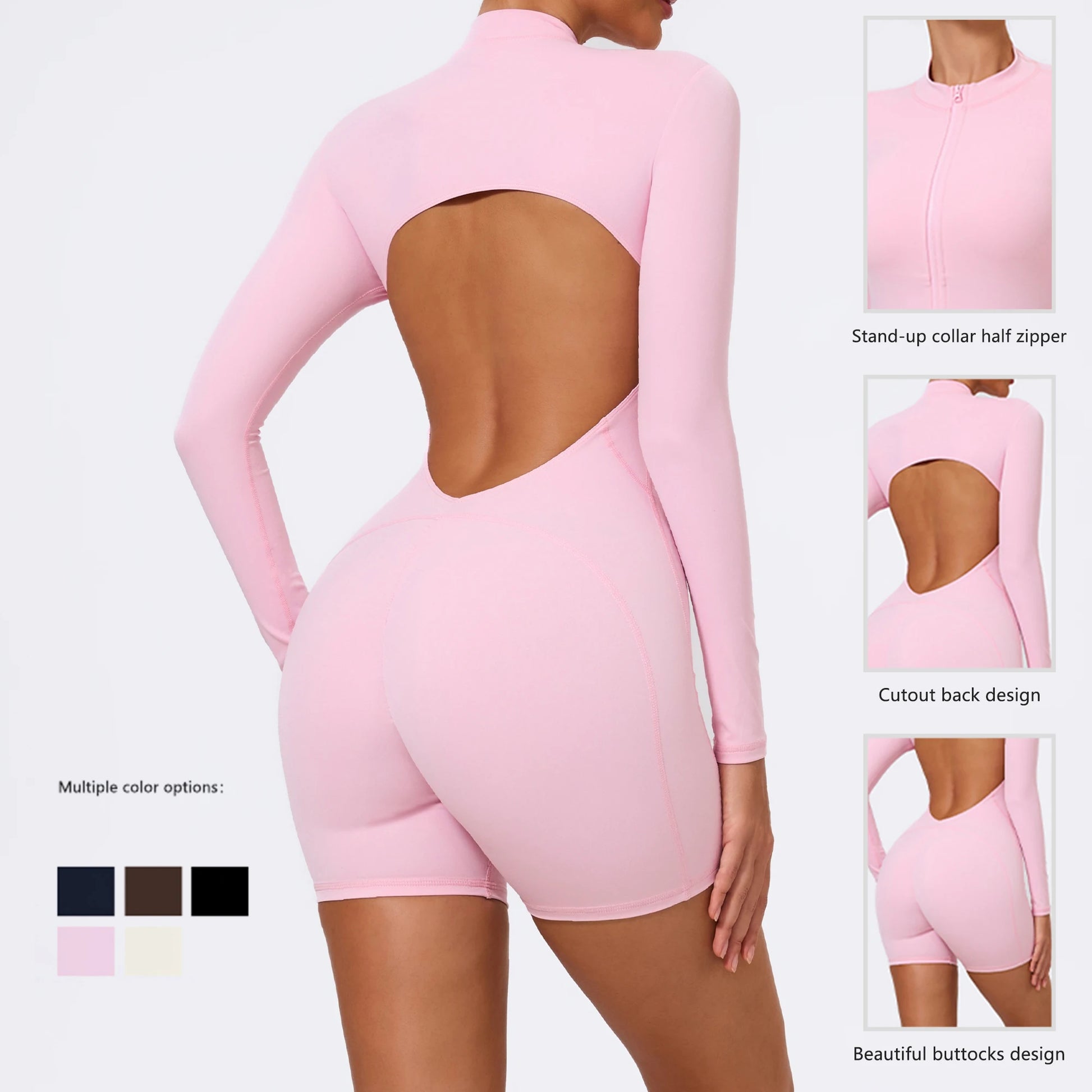 New One-Piece Gym Yoga Overalls Women Backless Jumpsuit Female Fitness Shorts Tight Sportswear Sport Outfit for Woman
