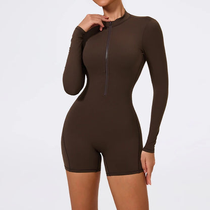 New One-Piece Gym Yoga Overalls Women Backless Jumpsuit Female Fitness Shorts Tight Sportswear Sport Outfit for Woman